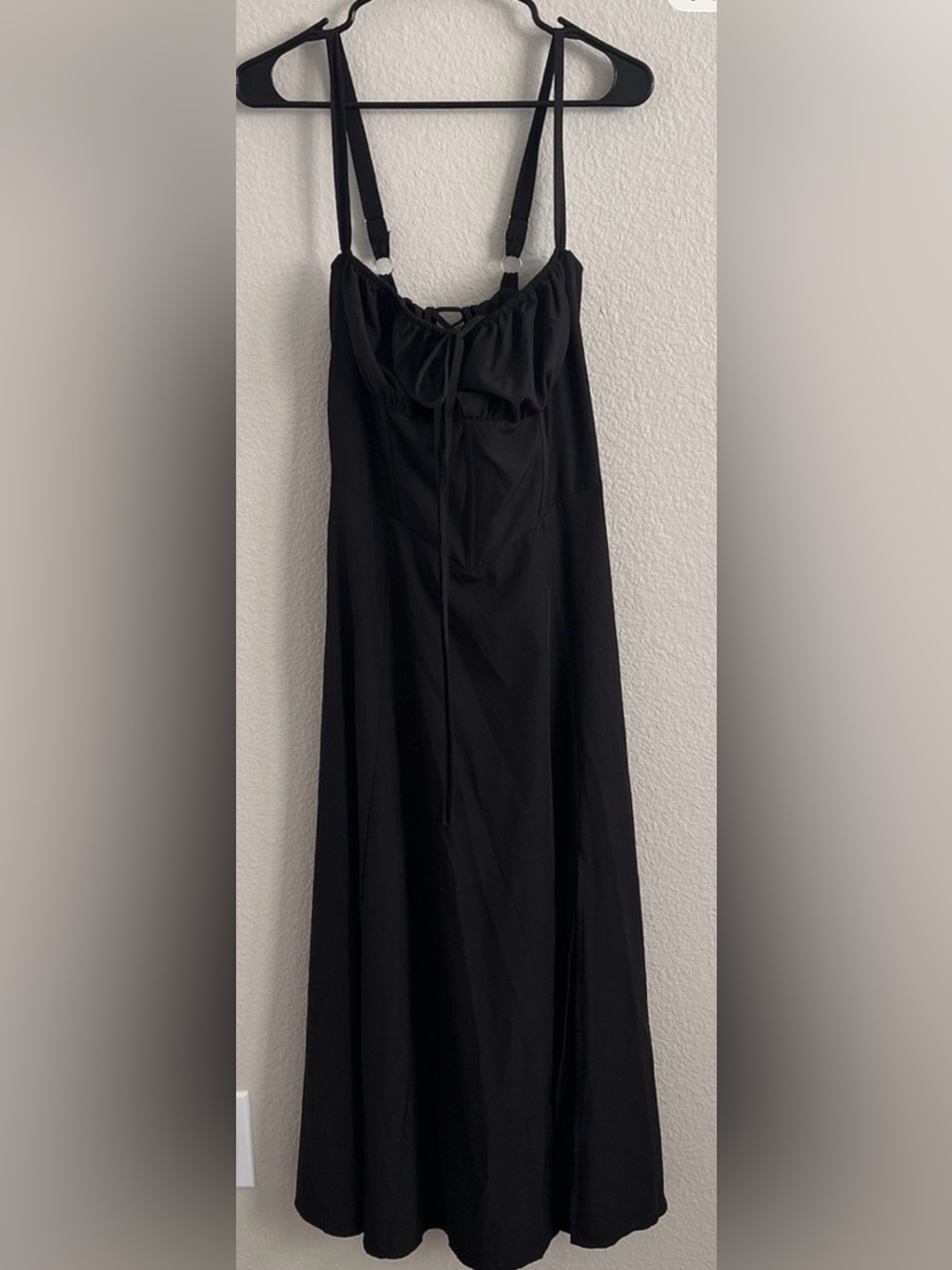 Marthea Black Lace Up Corset Maxi Dress Empire Waist Steampunk Gothic
R
Me